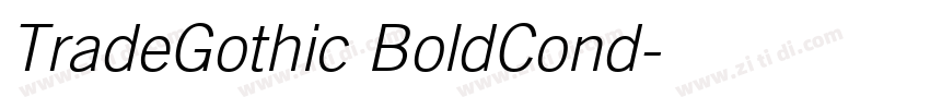 TradeGothic BoldCond字体转换